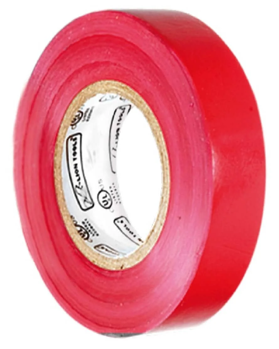 CINTA DE AISLAR 19 mm ancho x 9 m de largo ROJA