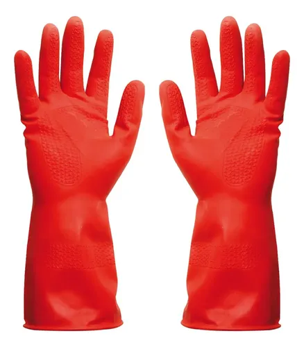 GUANTE LATEX ROJO CHICO