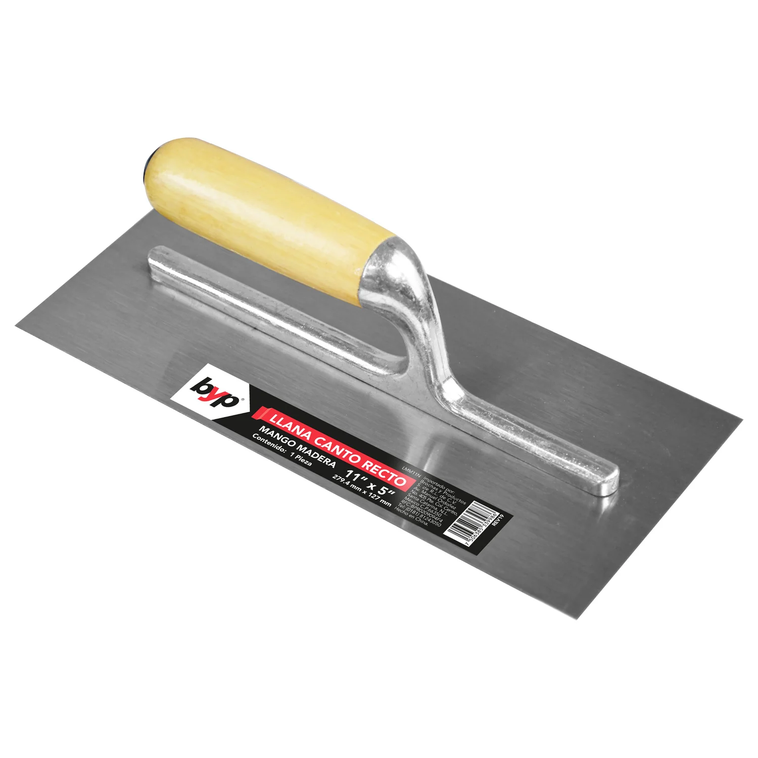 LLANA CANTO RECTO MANGO DE MADERA 279 MM X 127 MM
