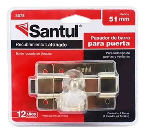 PASADOR DE BARRA PARA PUERTA 51 MM