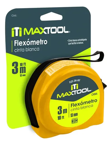 FLEXOMETRO CINTA BLANCA 3M