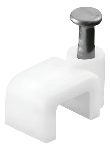 GRAPA RECTA BLANCA PARA CABLE PLANO 8 MM