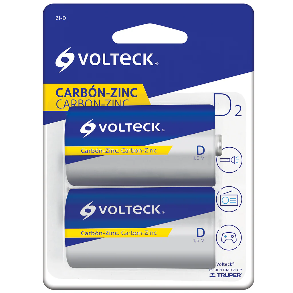PILA ALCALINA D2 VOLTECK ZI-D