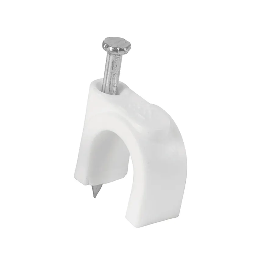 GRAPA CURVA BLANCA PARA CABLE 8MM